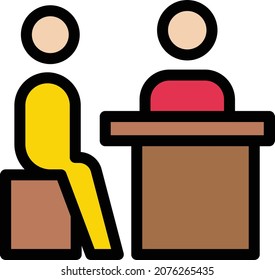 interview Vector illustration on a transparent background. Premium quality symbols. Stroke vector icon for concept and graphic design.