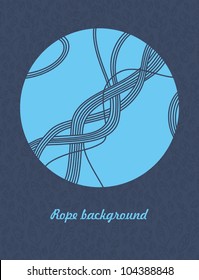 interweaving strands background. braided rope and leaves