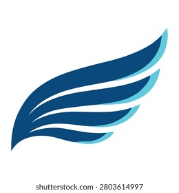 Interwoven Blue Infinity Knot Wing Logo eternal bond connected dynamic