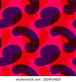 Interwoven color shapes seamless pattern. For print, fashion design, wrapping, wallpaper