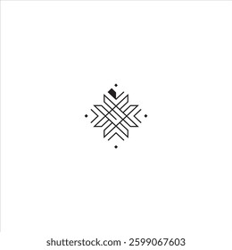 Interwoven Lines Logo design icon11
