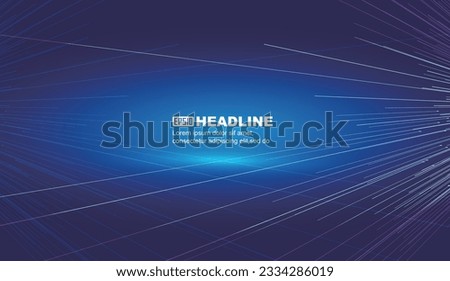 Interwoven lines of technology on a blue background