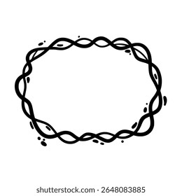 Interwoven Nautical Rope Frame Design for Maritime, Tribal, or Vintage Projects