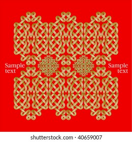 Interwoven ornament background. Vector illustration wallpaper. Find more in my portfolio.