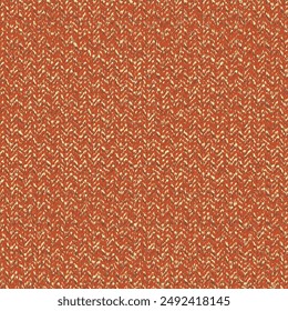 Gelbe und braune Fäden. Fragment einer alten Wolldecke oder Baumwolldecke. Textur nahtlos. Abstrakte Vektorgrafik.