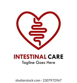 Intestinal care design logo template illustration