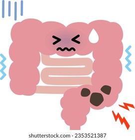 Intestinal character that is constipated