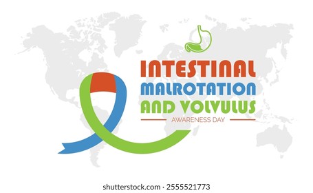 Intestinal Malrotation and Volvulus awareness day observed each year during January. Intestinal Malrotation and Volvulus awareness day creative concept design. Vector template for banner.