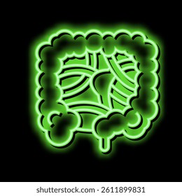 intestinal obstruction disease neon light sign vector. intestinal obstruction disease illustration