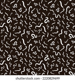 Intestinal Roundworms vector Helminths concept Seamless pattern or background