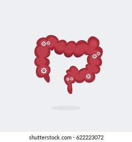 Intestinal transit vector illustration