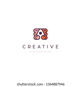 Intestine With Arrow Up Creative Vector Logo Design