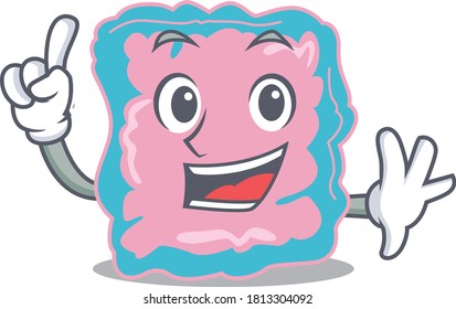 Intestine caricature design style with one finger gesture