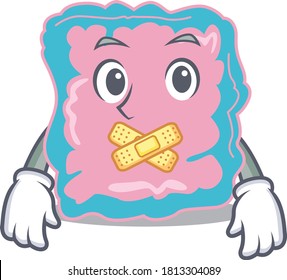 Intestine cartoon character style having strange silent face