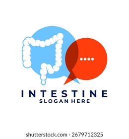 Darm konsultieren Logo Design Vektor Vorlage. Darmspezialist Arzt Logo Design-Symbol