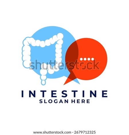 Intestine consult logo design vector template. Intestine specialist doctor logo design icon