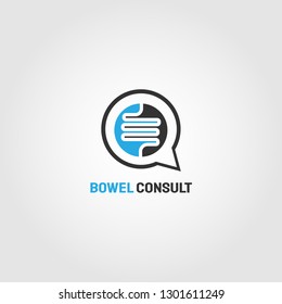intestine Consultation icons template, intestine logo , creative vector logo design, bowel logo, medical icon, emblem,illustration element
