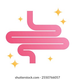 Intestine Flat Icon. Colored Vector Illustration. Intestinal Health and Care. Diagnosis.