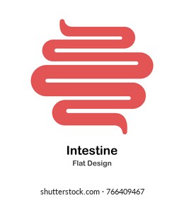 Intestine Flat Vector Illustration