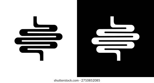 Darm-Symbol Design Vektorsammlung. flache Symbole.