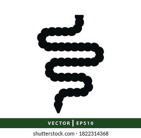 Intestine icon flat style illustration