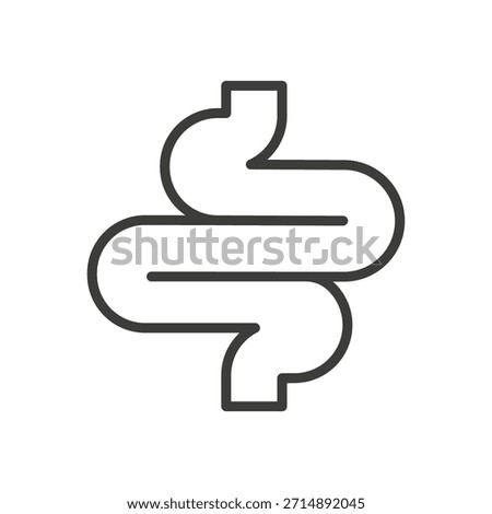 Intestine icon, line vector style.