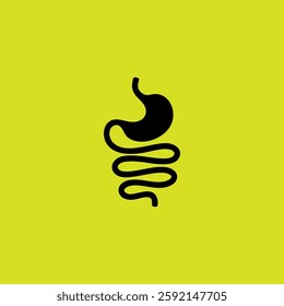 Intestine icon logo flat vector design