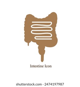 intestine icon on white background-vector illustration.