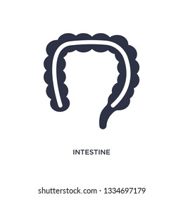 intestine icon. Simple element illustration from medical concept. intestine editable symbol design on white background. Can be use for web and mobile.