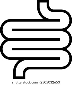 intestine icon. Thin linear style design isolated on white background