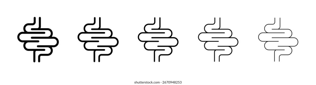 Icono del intestino colección de Vector. EPS 10
