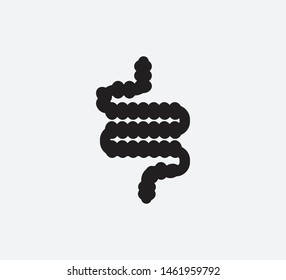 Intestine icon vector flat illustration