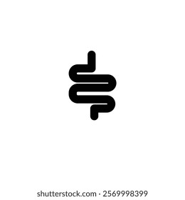 Intestine icon vector flat illustration