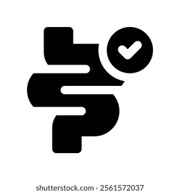 intestine icon. vector glyph icon for your website, mobile, presentation, and logo design.