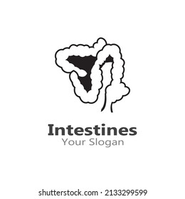 Intestine Icon Vector Logo Design Template Illustration