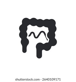 intestine icons isolated on White Background. Flat style design