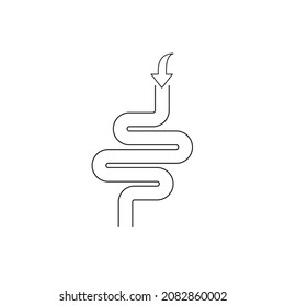 Intestine icons symbol vector elements for infographic web