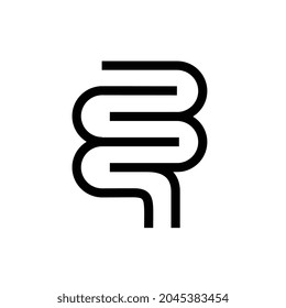 intestine Line icon for business website,apps, and many more