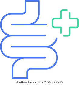 Das Intestine Line Icon Set wurde mit passendem Bildmaterial für alle medizinischen und gesundheitlichen Anwendungen entwickelt