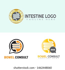 intestine logo collections, human intestine organ symbols. creative vector logo design, bowel logo, healthcare and medical icon, emblem, illustration element