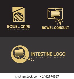 intestine logo collections, human intestine organ symbols. creative vector logo design, bowel logo, healthcare and medical icon, emblem, illustration element