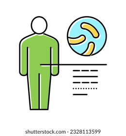 intestine microflora color icon vector. intestine microflora sign. isolated symbol illustration