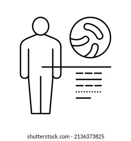 intestine microflora line icon vector. intestine microflora sign. isolated contour symbol black illustration
