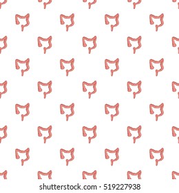 Intestine pattern. Cartoon illustration of intestine vector pattern for web