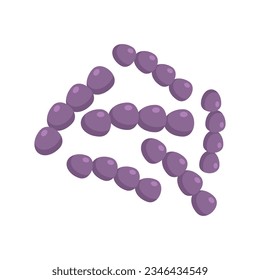 Intestine probiotic icon flat vector. Gut bacteria. Healthy organism isolated
