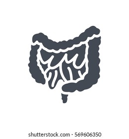 Intestine silhouette icon