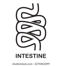 intestine simple icon vector illustration symbol design