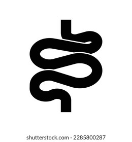 diseño de símbolo de ilustración de vector de icono simple intestinal