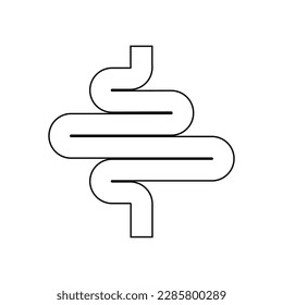 intestine simple icon vector illustration symbol design