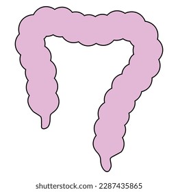 intestine simple icon vector illustration symbol design